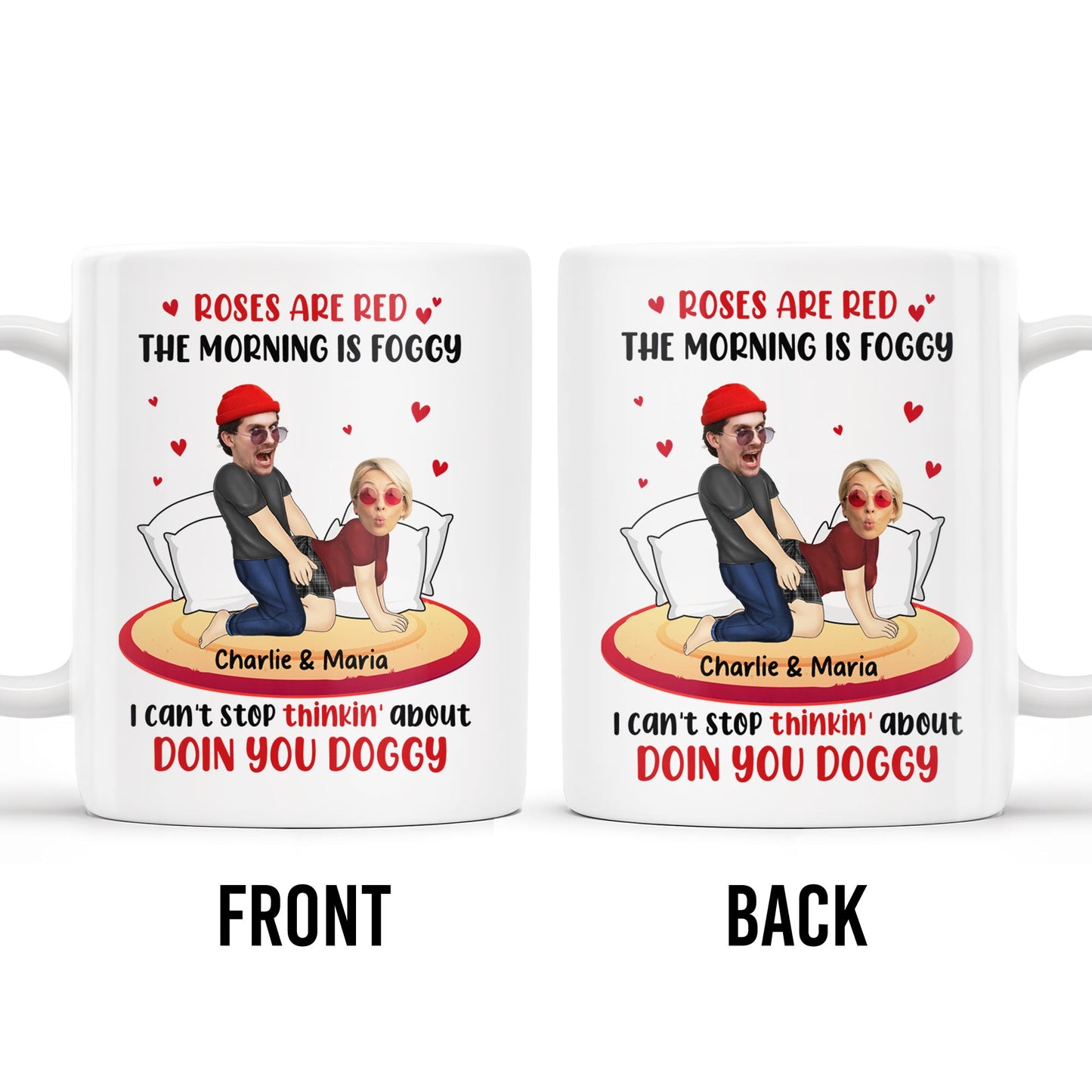 Roses Are Red Morning Foggy Love Quote With Cartoon Couple