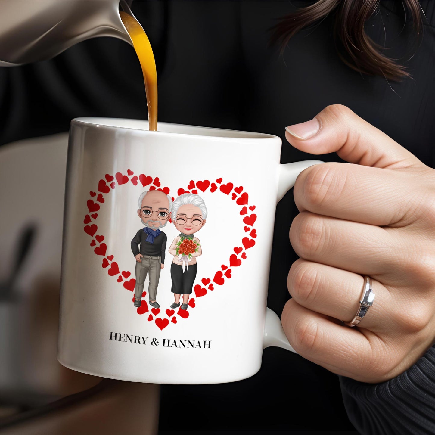 To My Husband Forever Love Message With Hearts And Couple