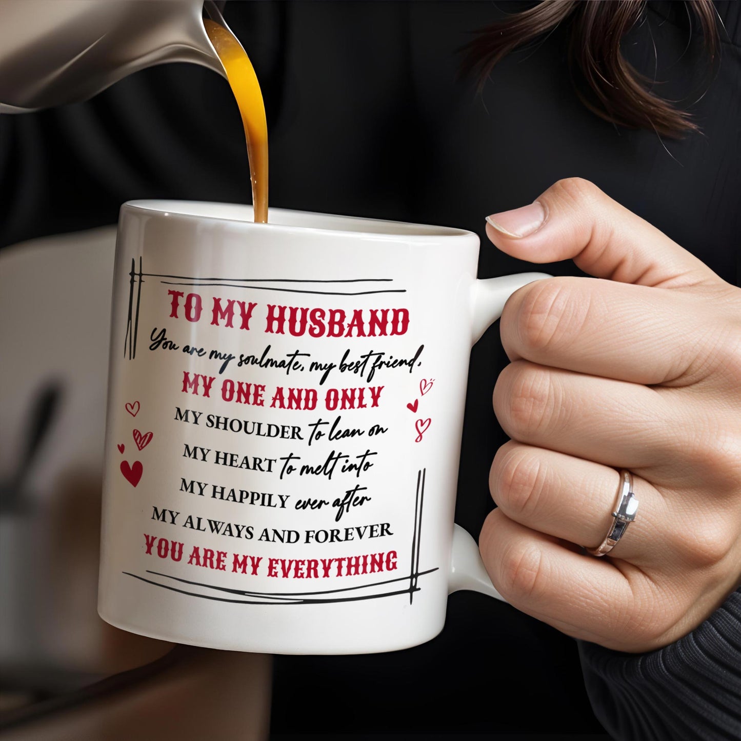 To My Husband You Are My Everything, Romantic Skyline and Couple Design