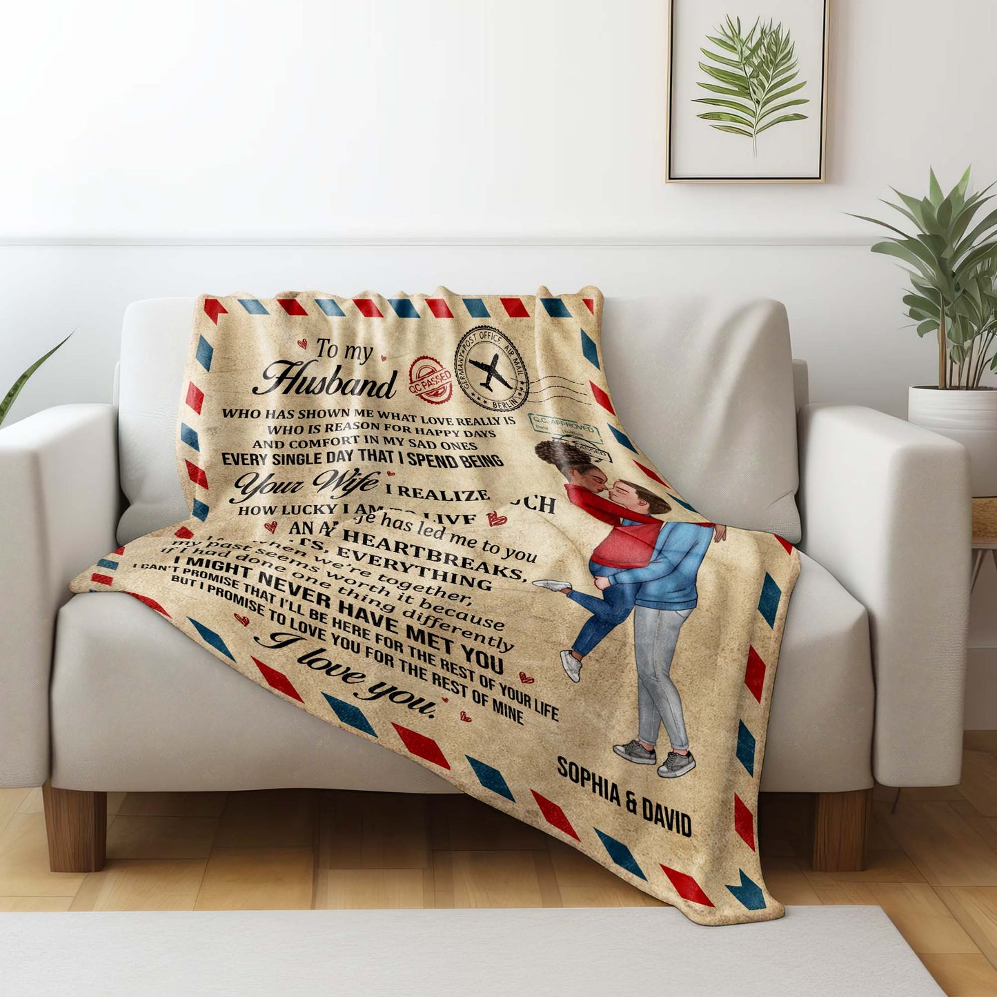 To My Husband Amazing Life Love Expression Blanket - Personalized Custom Blanket - CPL269_BLK