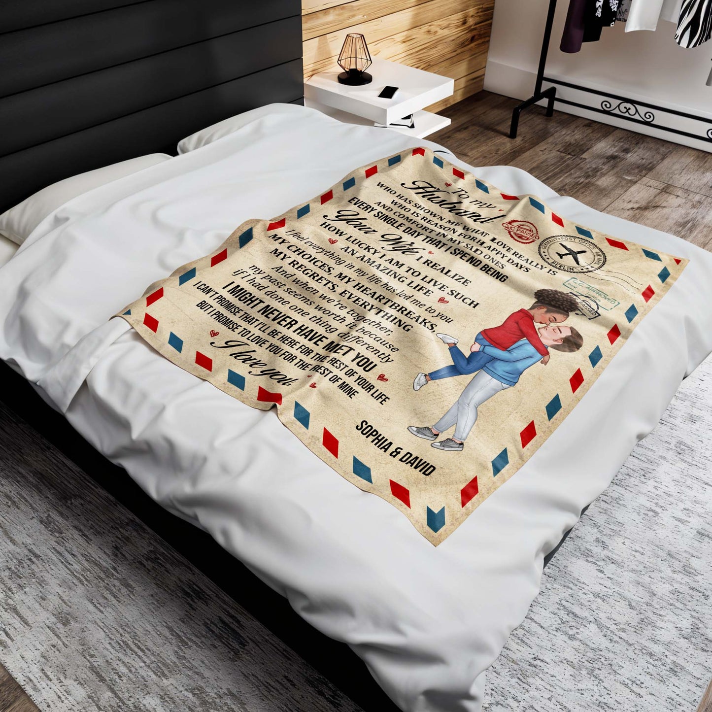 Couverture « À mon mari », « Une vie incroyable », « Expression d'amour » – Couverture personnalisée – CPL269_BLK