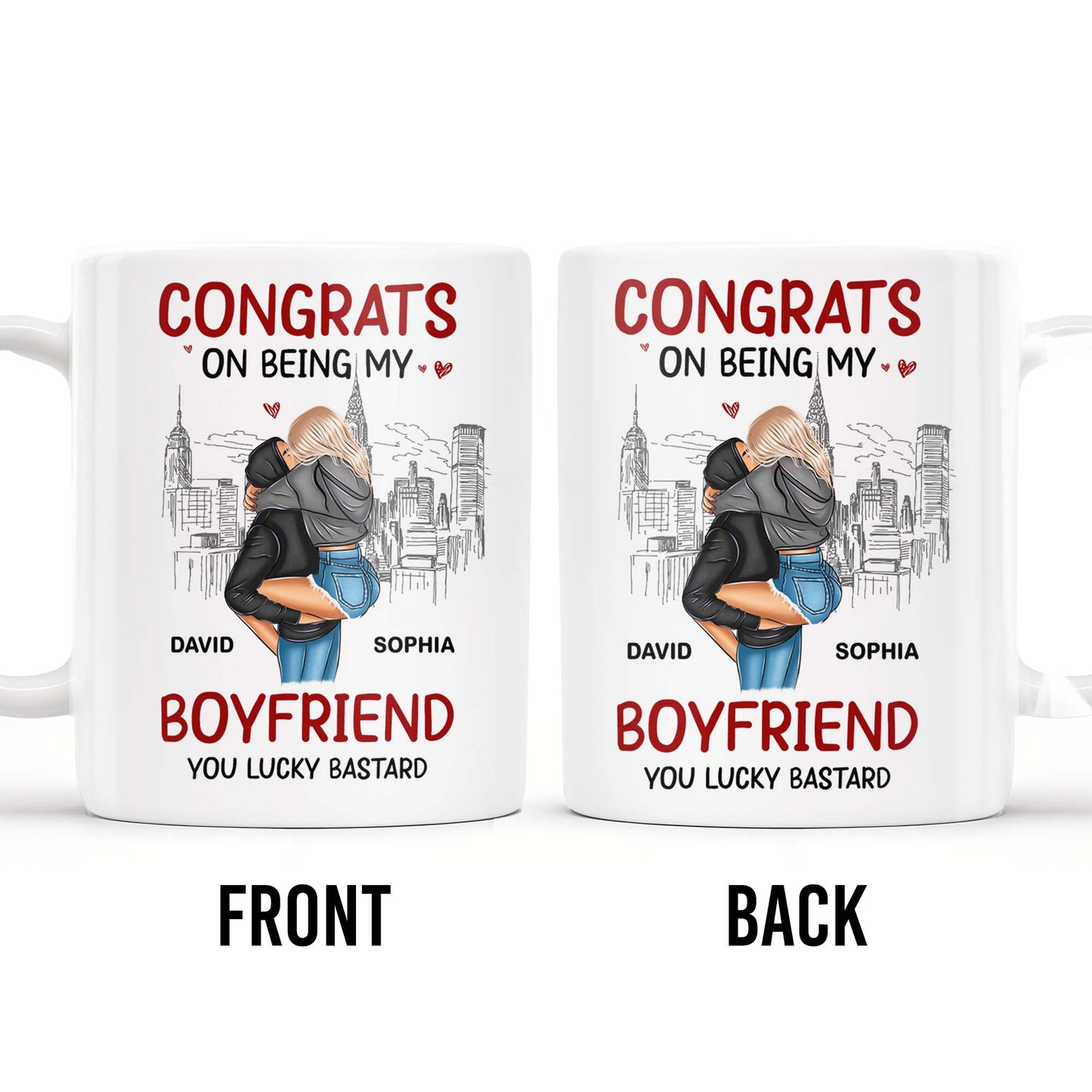 Congrats On Being My Boyfriend City Skyline Mug
