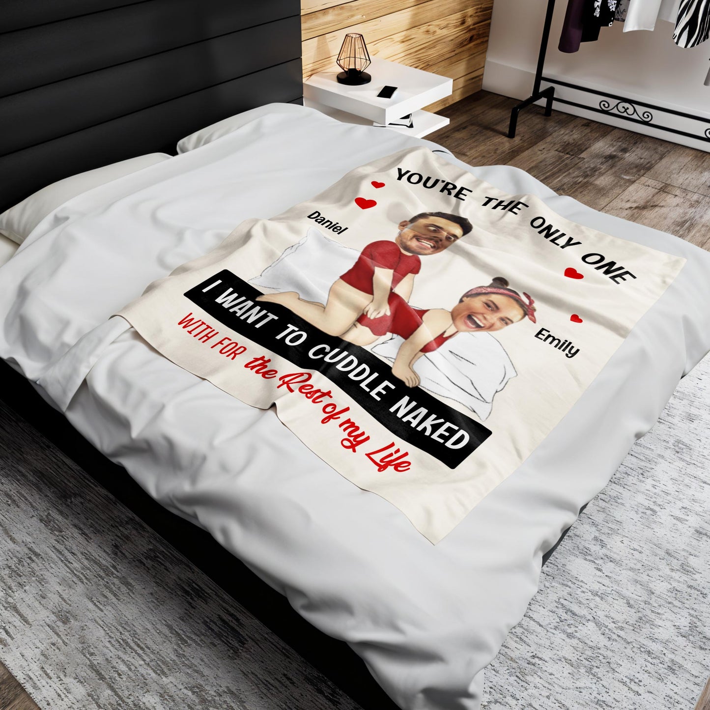 Cuddle Naked For Life Quote With Hearts And Cartoon Faces