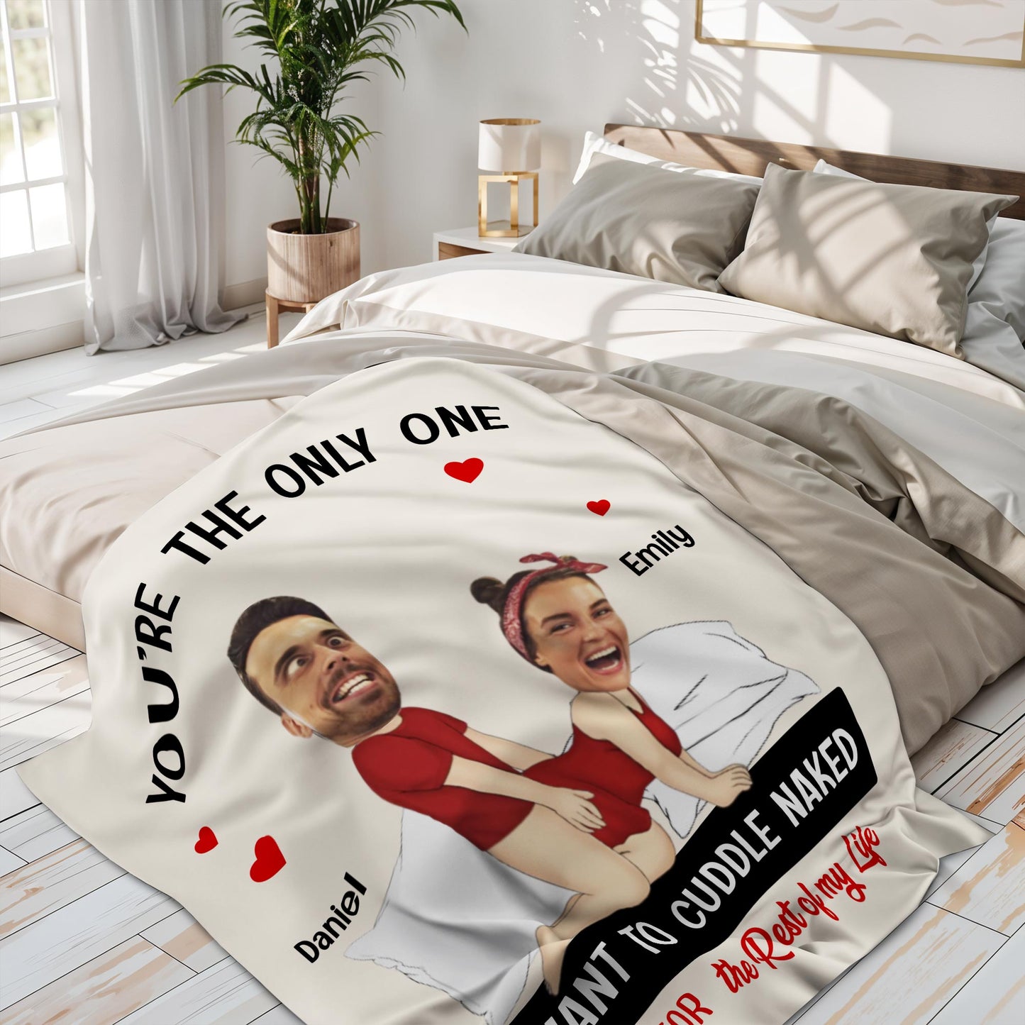 Cuddle Naked For Life Quote With Hearts And Cartoon Faces