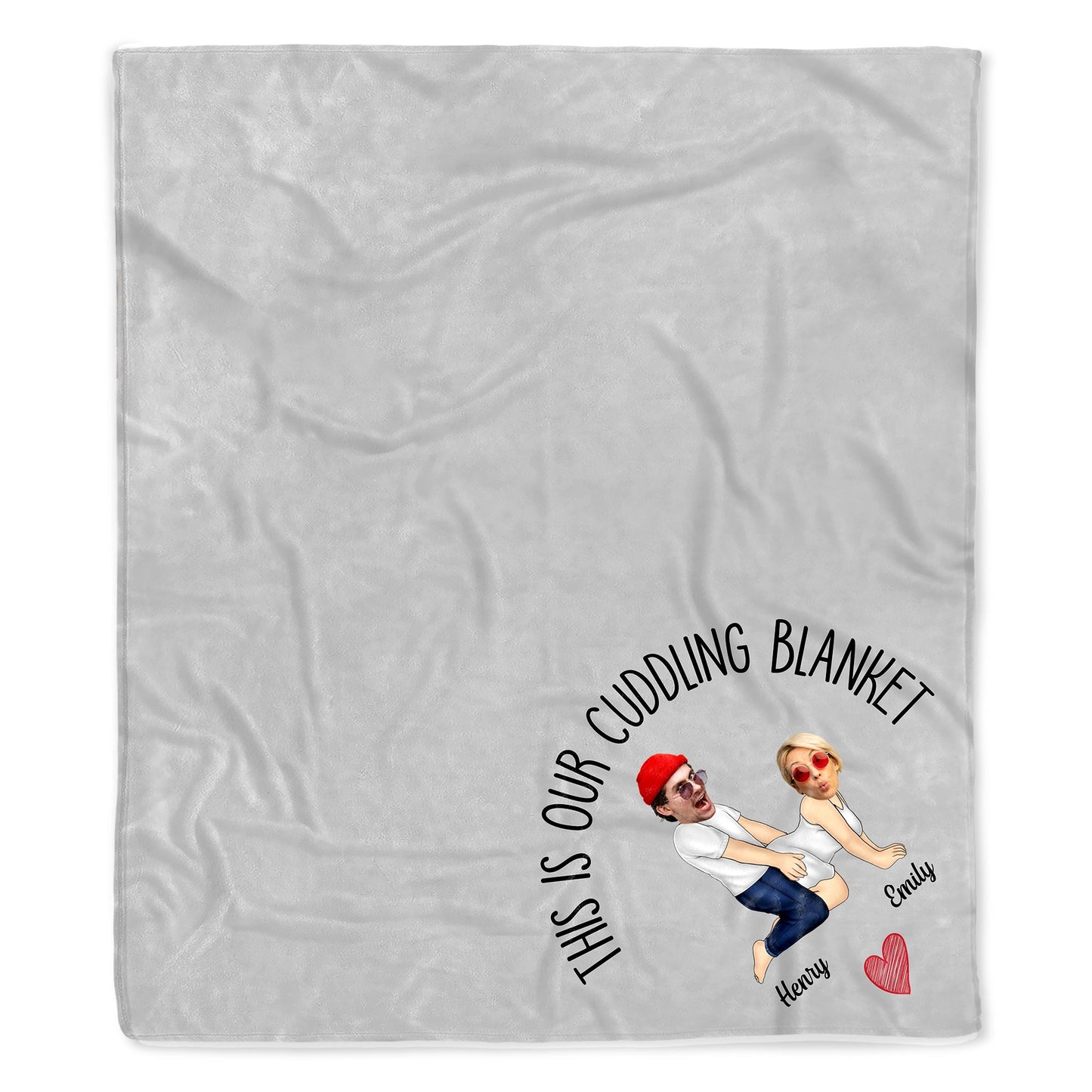 This Is Our Cuddling Blanket Featuring Loving Couple