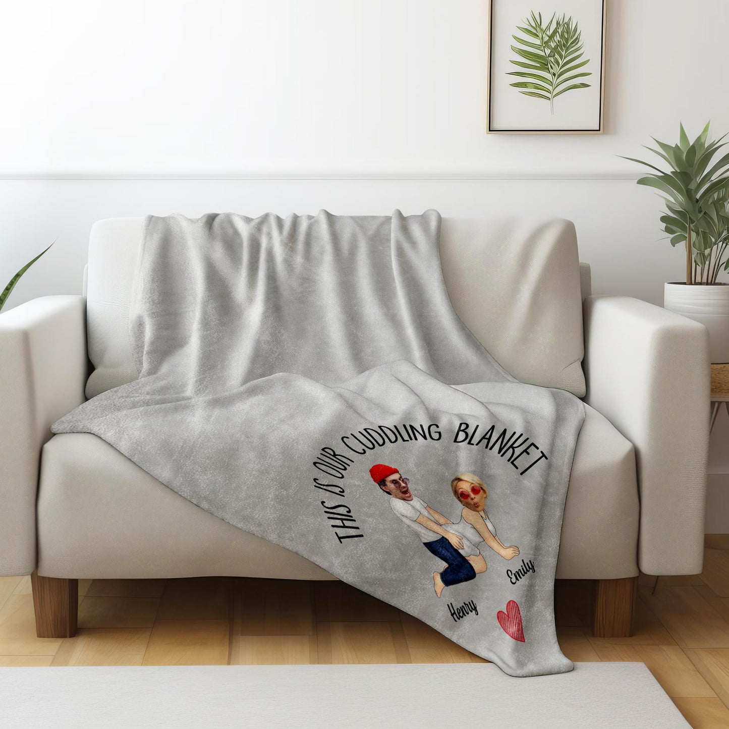 This Is Our Cuddling Blanket Featuring Loving Couple