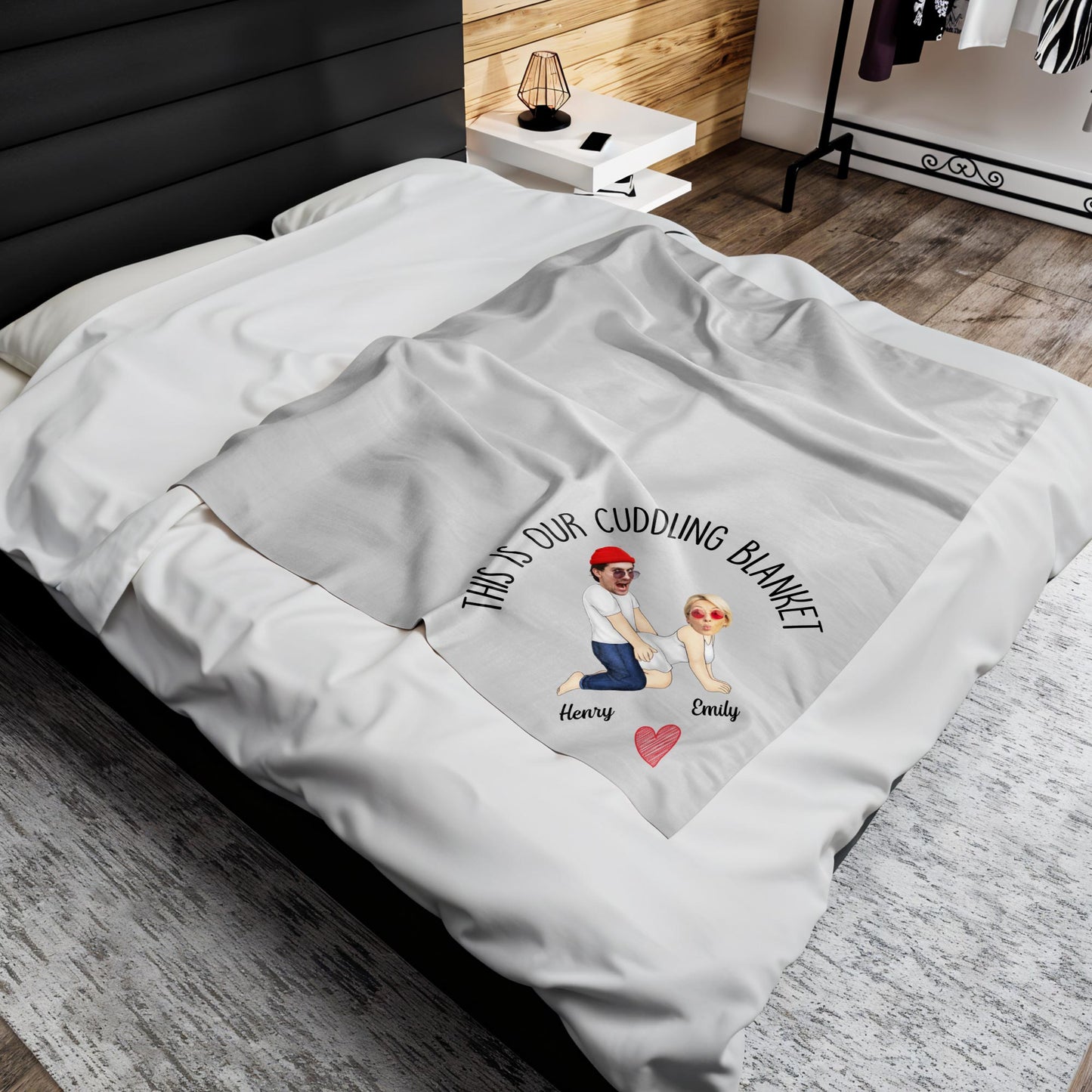 This Is Our Cuddling Blanket Featuring Loving Couple