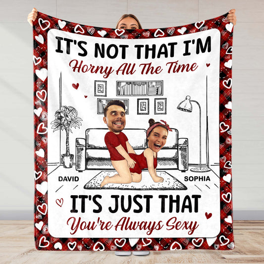 Always Irresistible Couple Cartoon Illustrated Custom Blanket