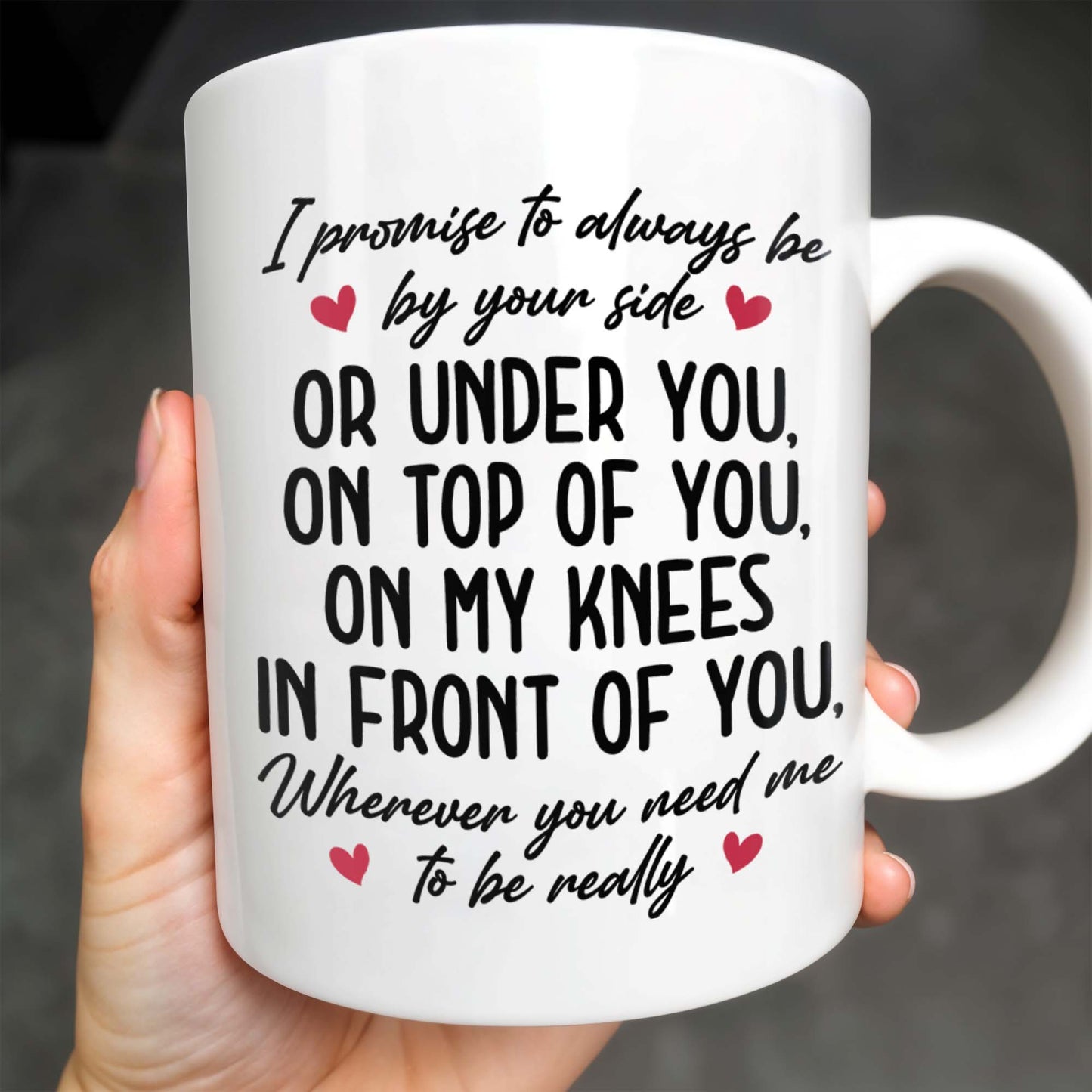 Romantic Commitment Message With Couple And Cityscape - Personalized Custom Coffee Mug - CPL293_MG