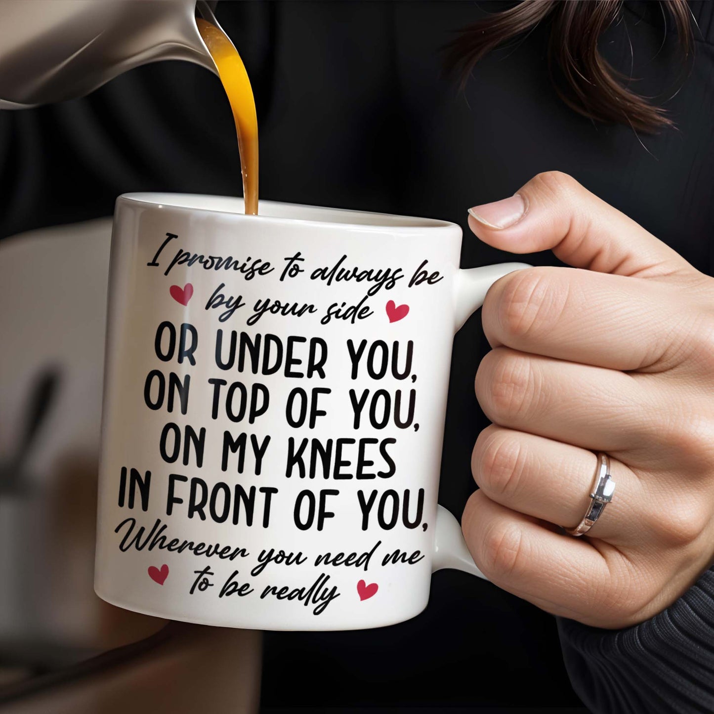 Romantic Commitment Message With Couple And Cityscape