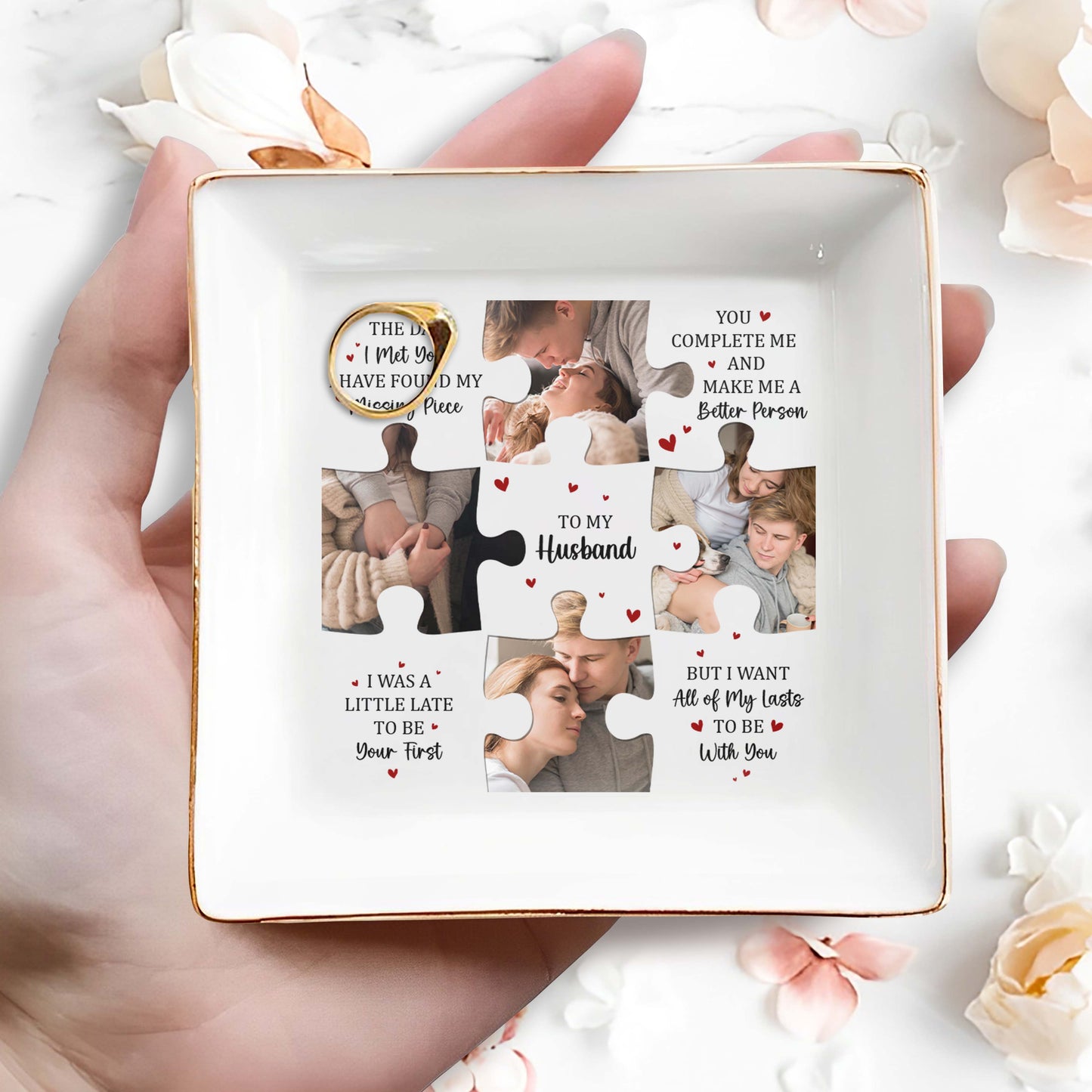 Missing Piece Puzzle Hearts Message To Husband
