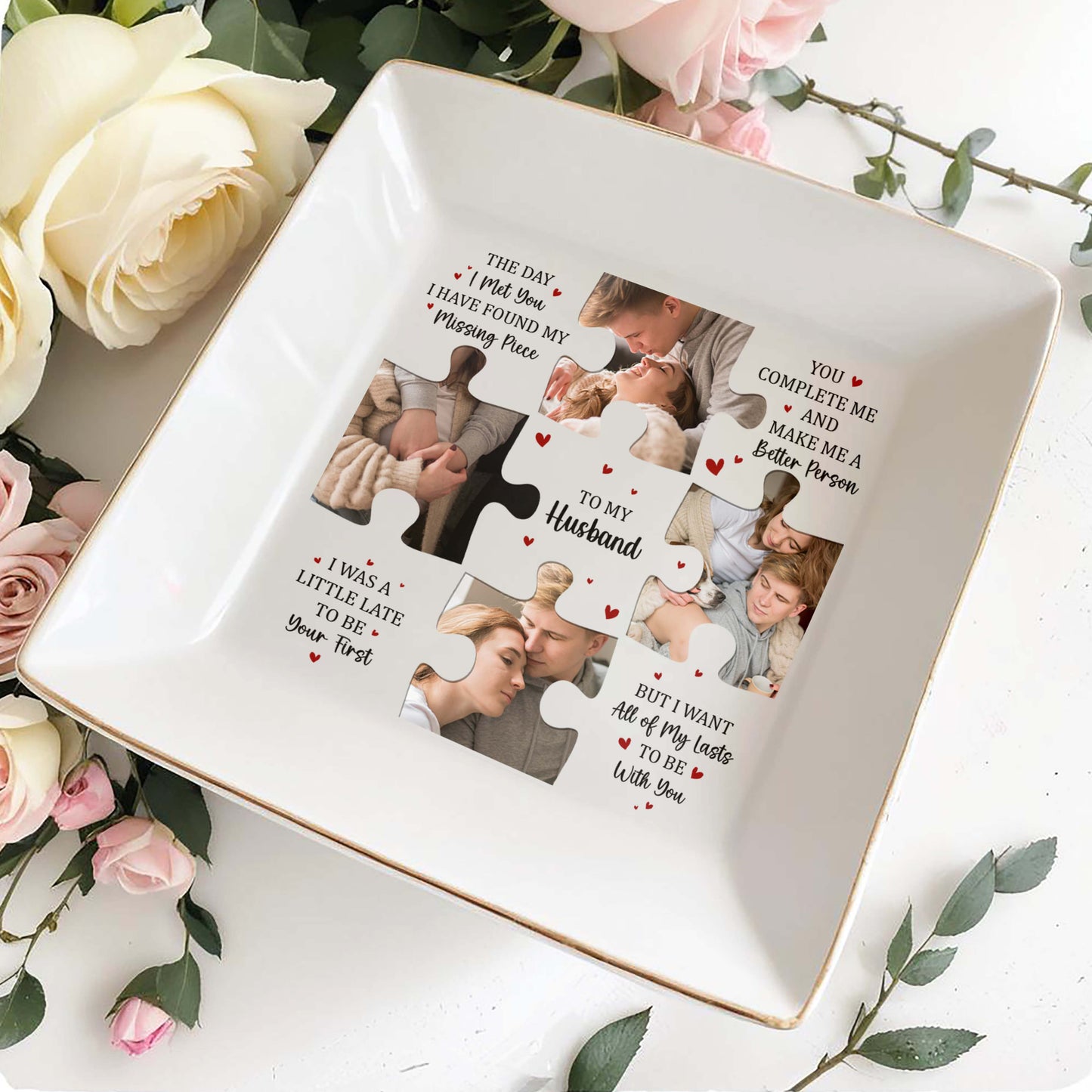 Missing Piece Puzzle Hearts Message To Husband