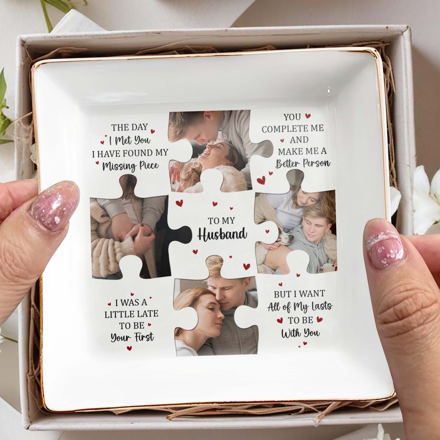 Missing Piece Puzzle Hearts Message To Husband