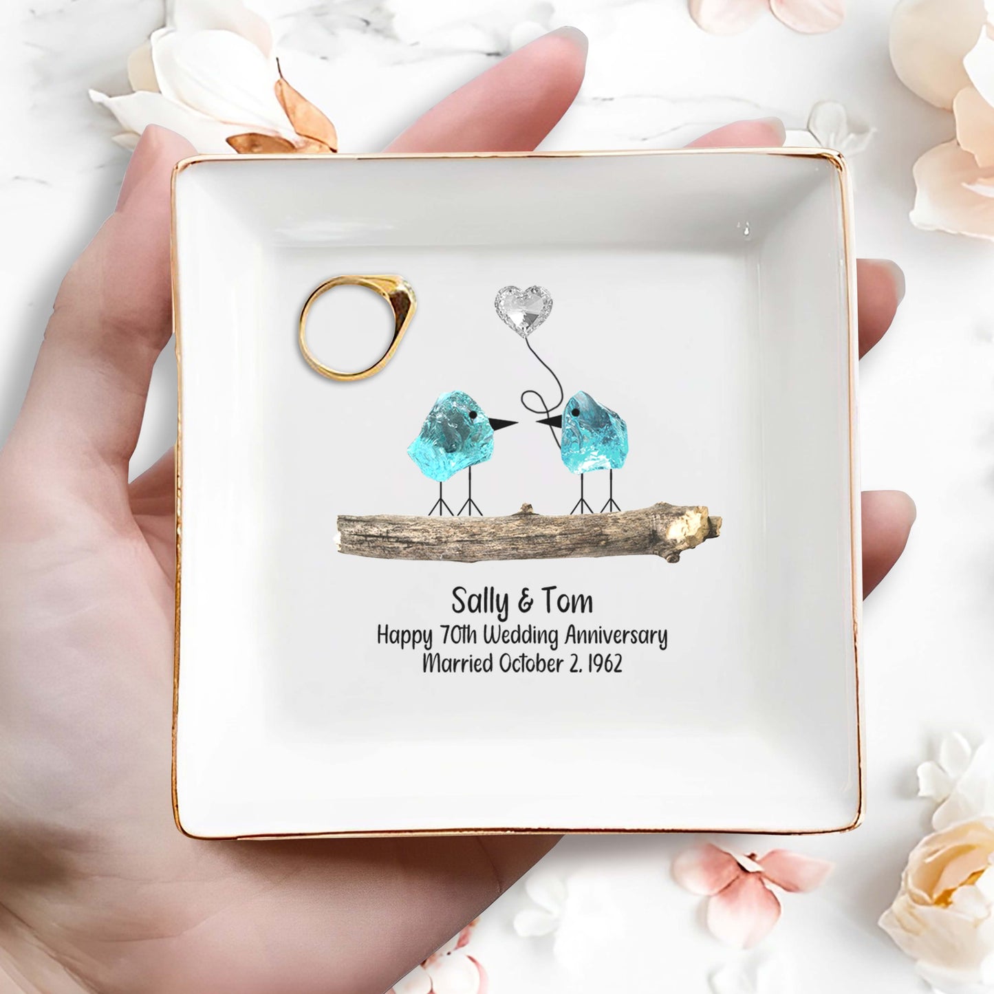 Celebrate Lifelong Love With Charming Birds Keepsake