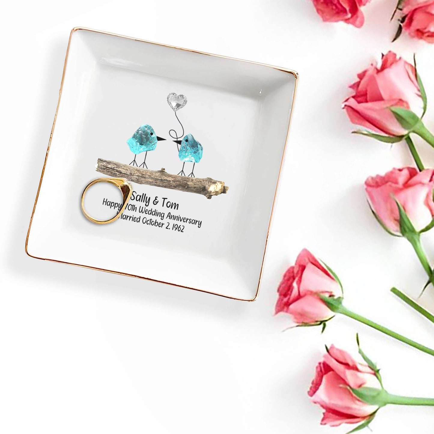 Celebrate Lifelong Love With Charming Birds Keepsake