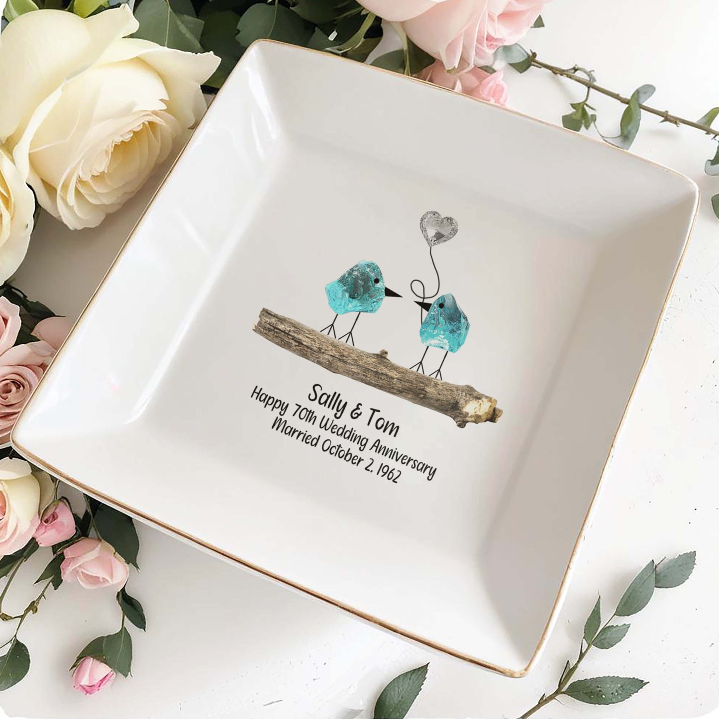 Celebrate Lifelong Love With Charming Birds Keepsake