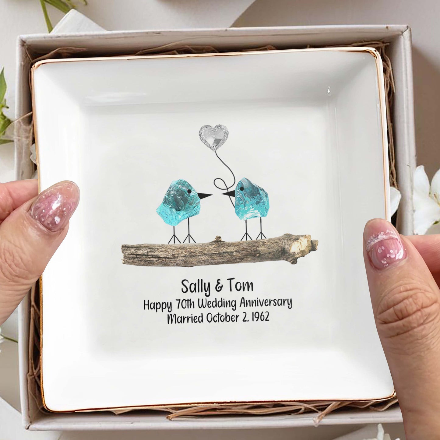 Celebrate Lifelong Love With Charming Birds Keepsake