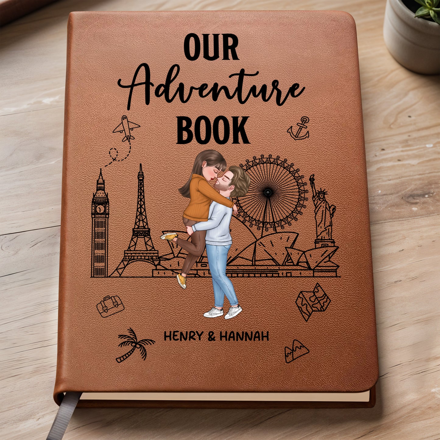 Our Adventure Book With Famous Landmarks And Couple
