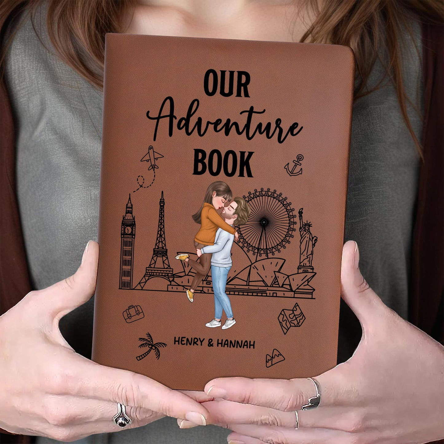 Our Adventure Book With Famous Landmarks And Couple
