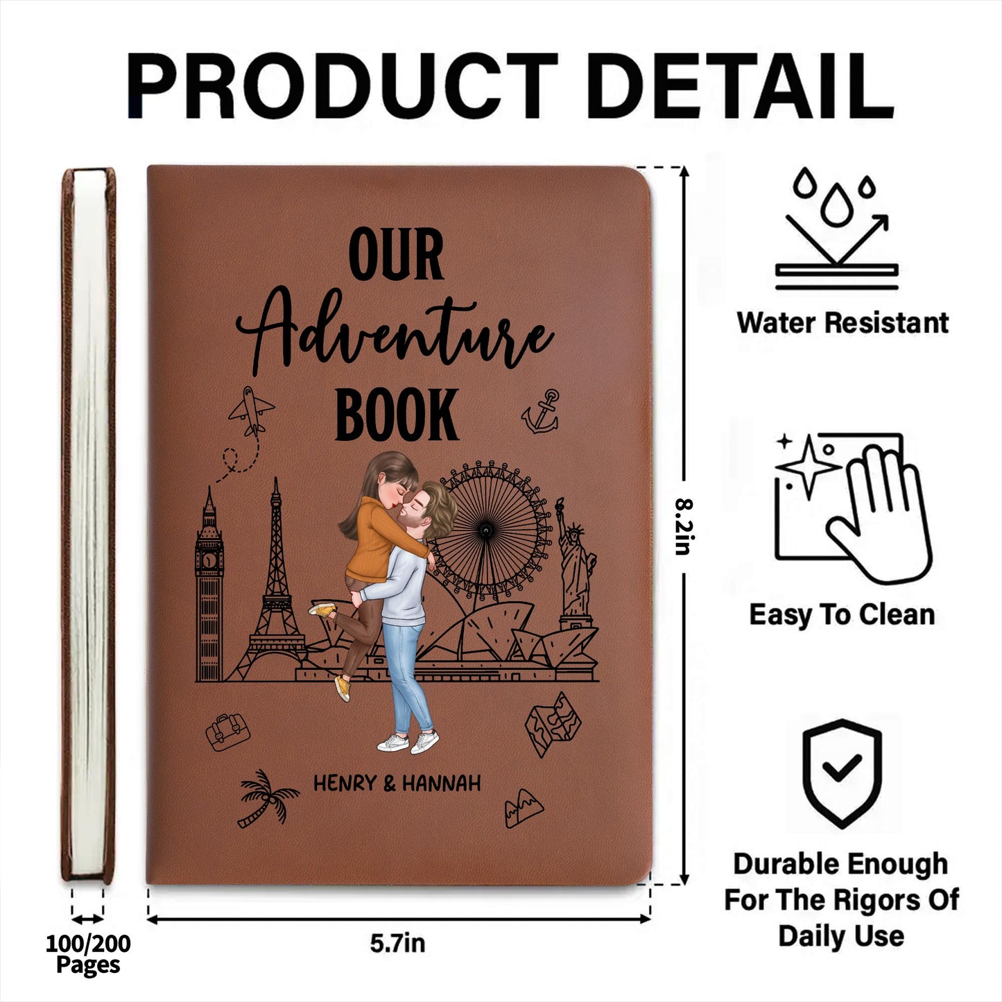 Our Adventure Book With Famous Landmarks And Couple