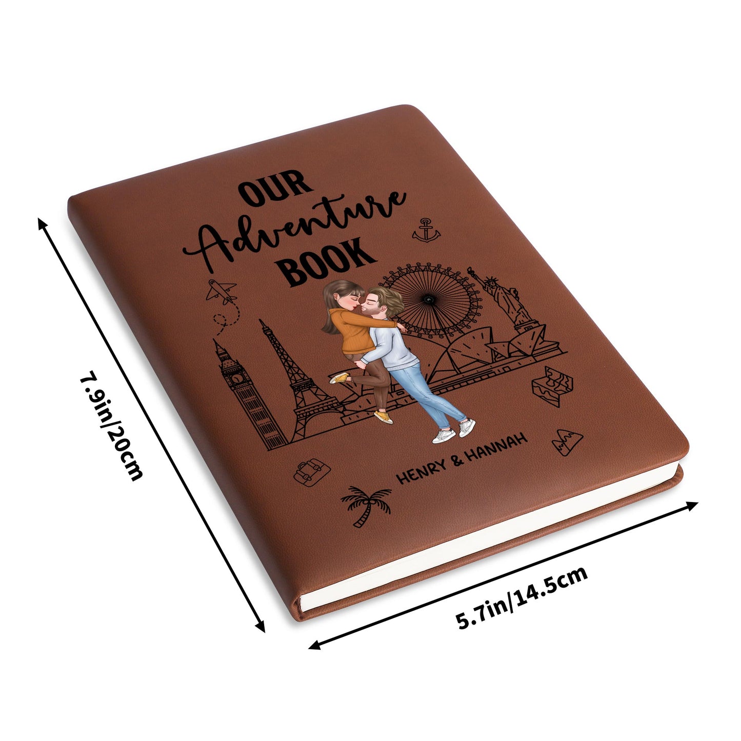 Our Adventure Book With Famous Landmarks And Couple