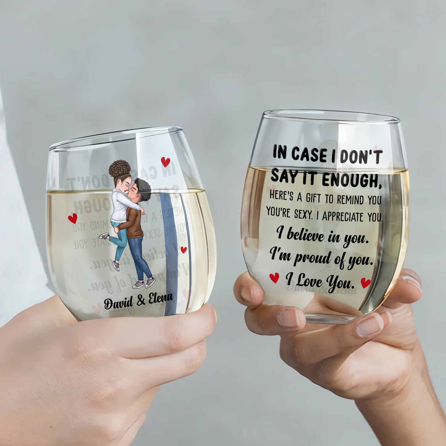 Loving Reminder For Partner Featuring Hearts And Couple