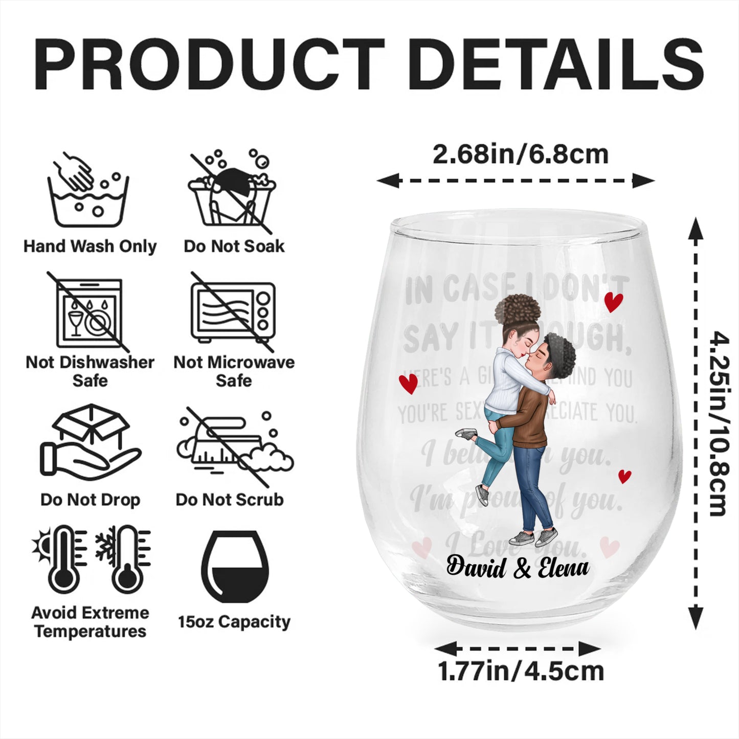 Loving Reminder For Partner Featuring Hearts And Couple