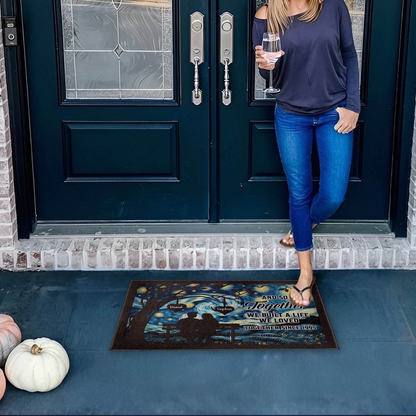 Together We Built A Love Night Sky Bench Couple