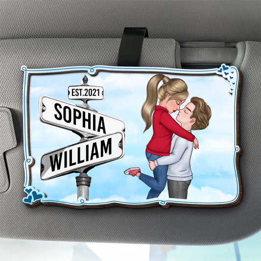 Together Forever Love Street Signs Visor Clip