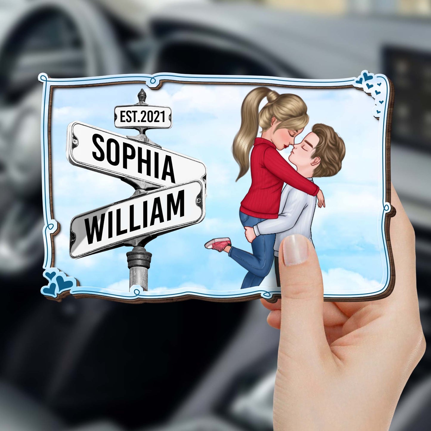 Together Forever Love Street Signs Visor Clip