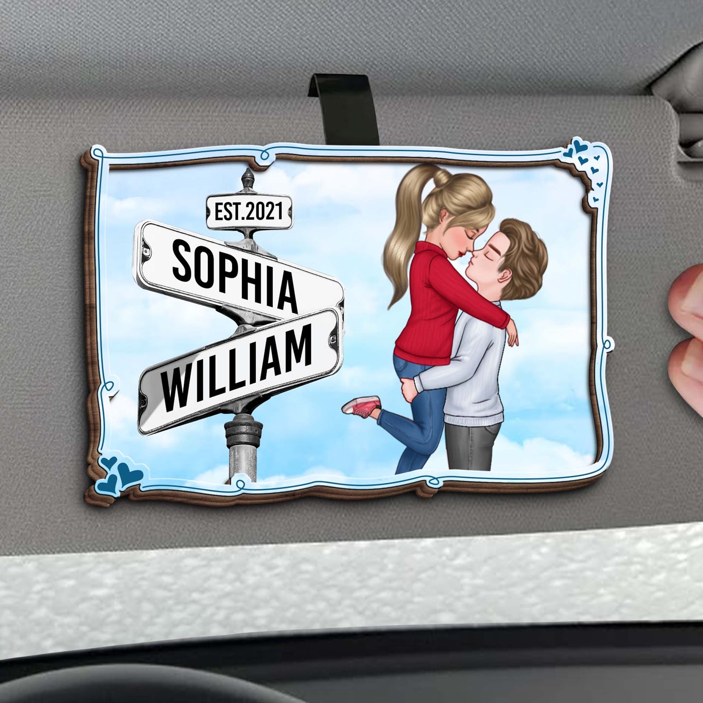 Together Forever Love Street Signs Visor Clip