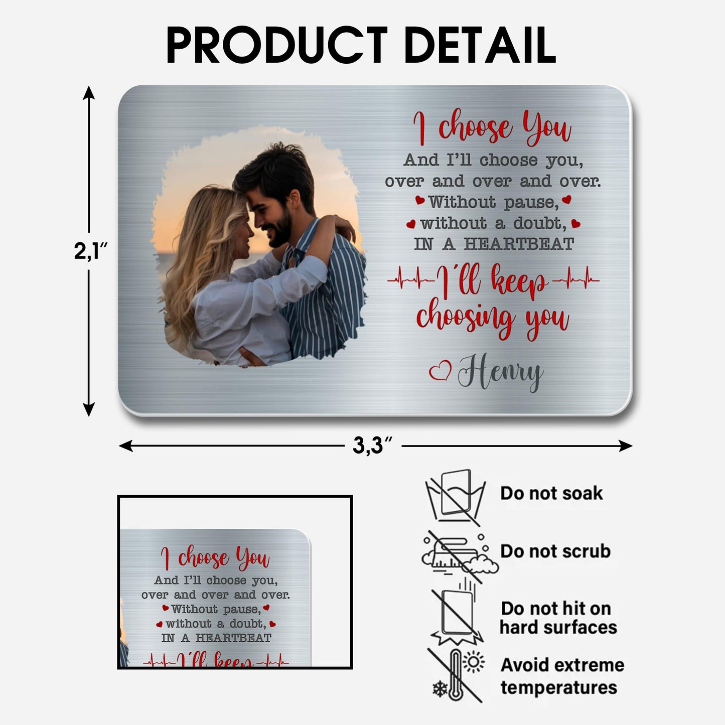 I Choose You Over And Over Heartbeat Gift