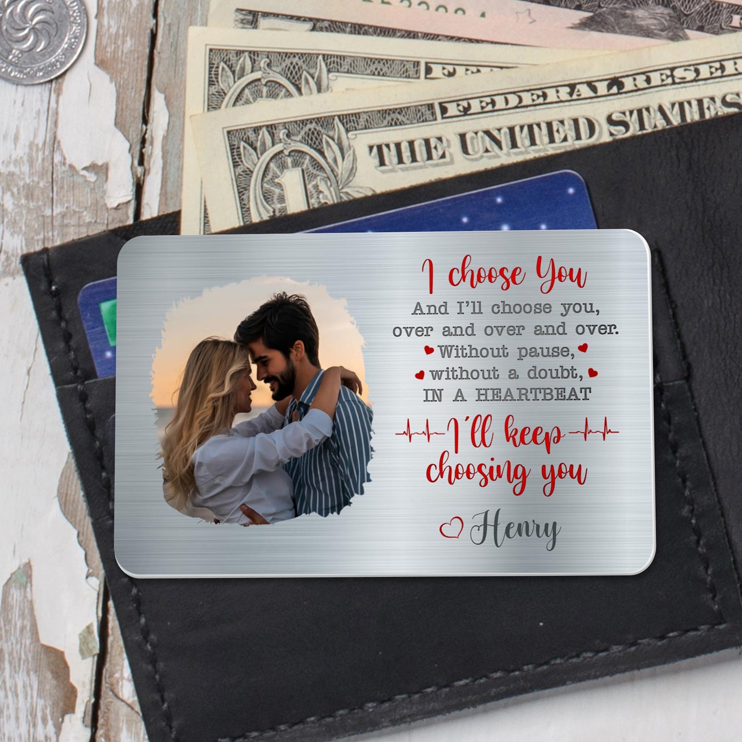 I Choose You Over And Over Heartbeat Gift