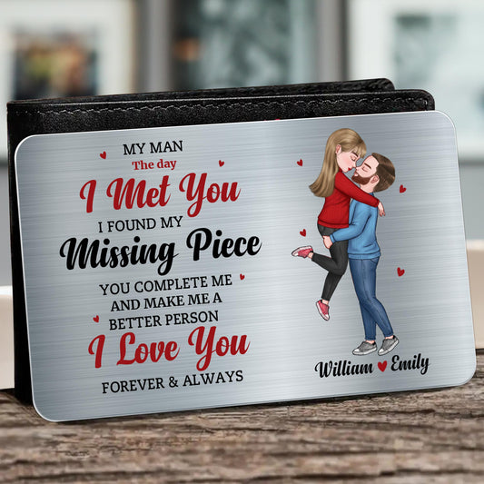 The Day I Met You Forever And Always Love Message With Couple Design