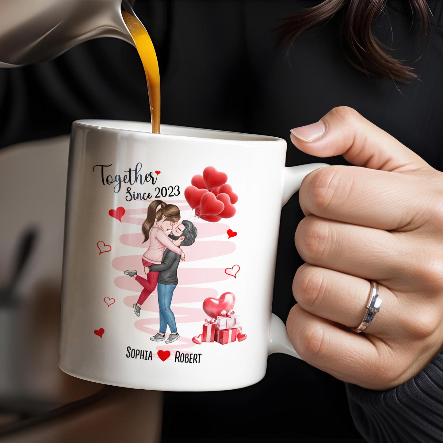 Together Since Custom Year With Heartfelt Gifts - Personalized Custom Coffee Mug - CPL330_MG