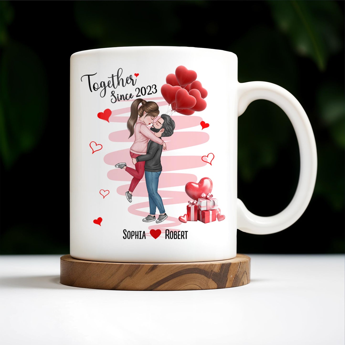 Together Since Custom Year With Heartfelt Gifts - Personalized Custom Coffee Mug - CPL330_MG