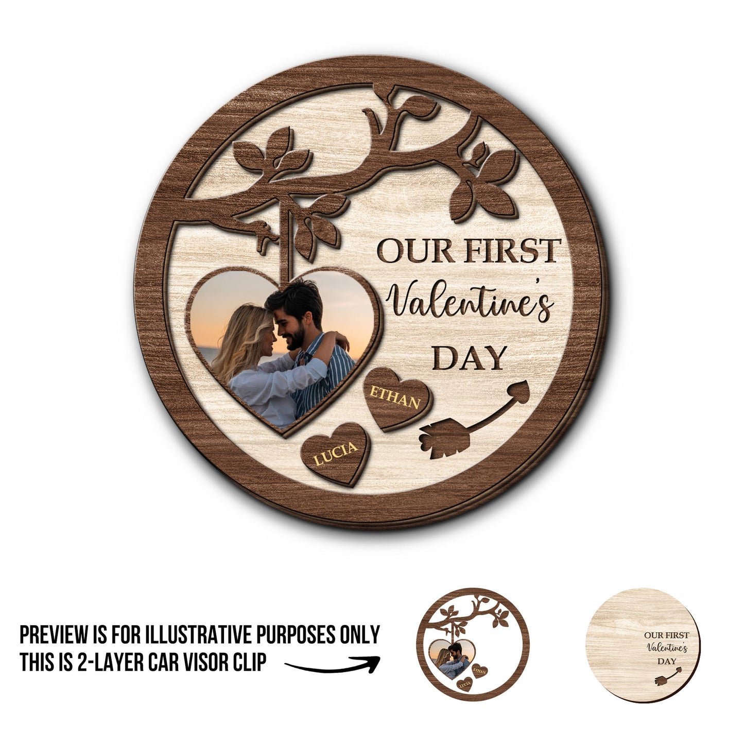 Our First Valentine's Day Heart and Arrow Design