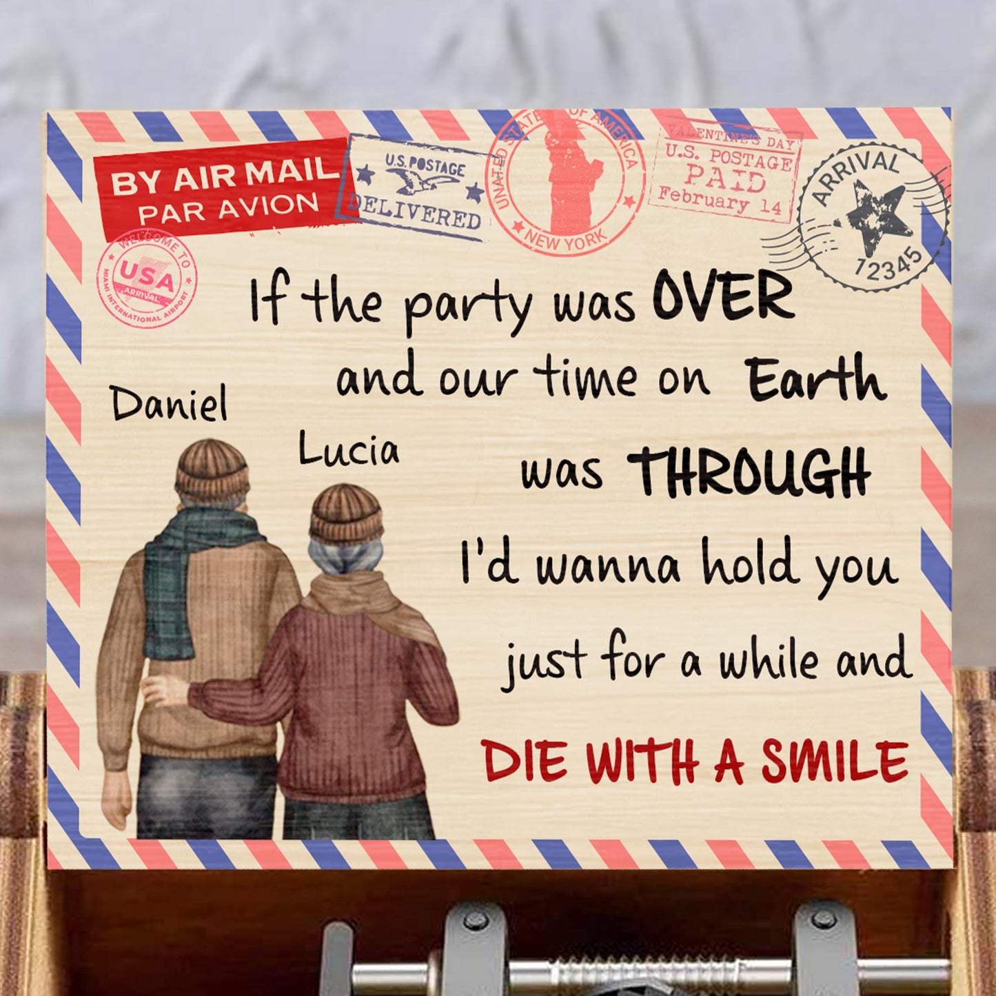 Hold You Just For A While And Die With A Smile Vintage Design