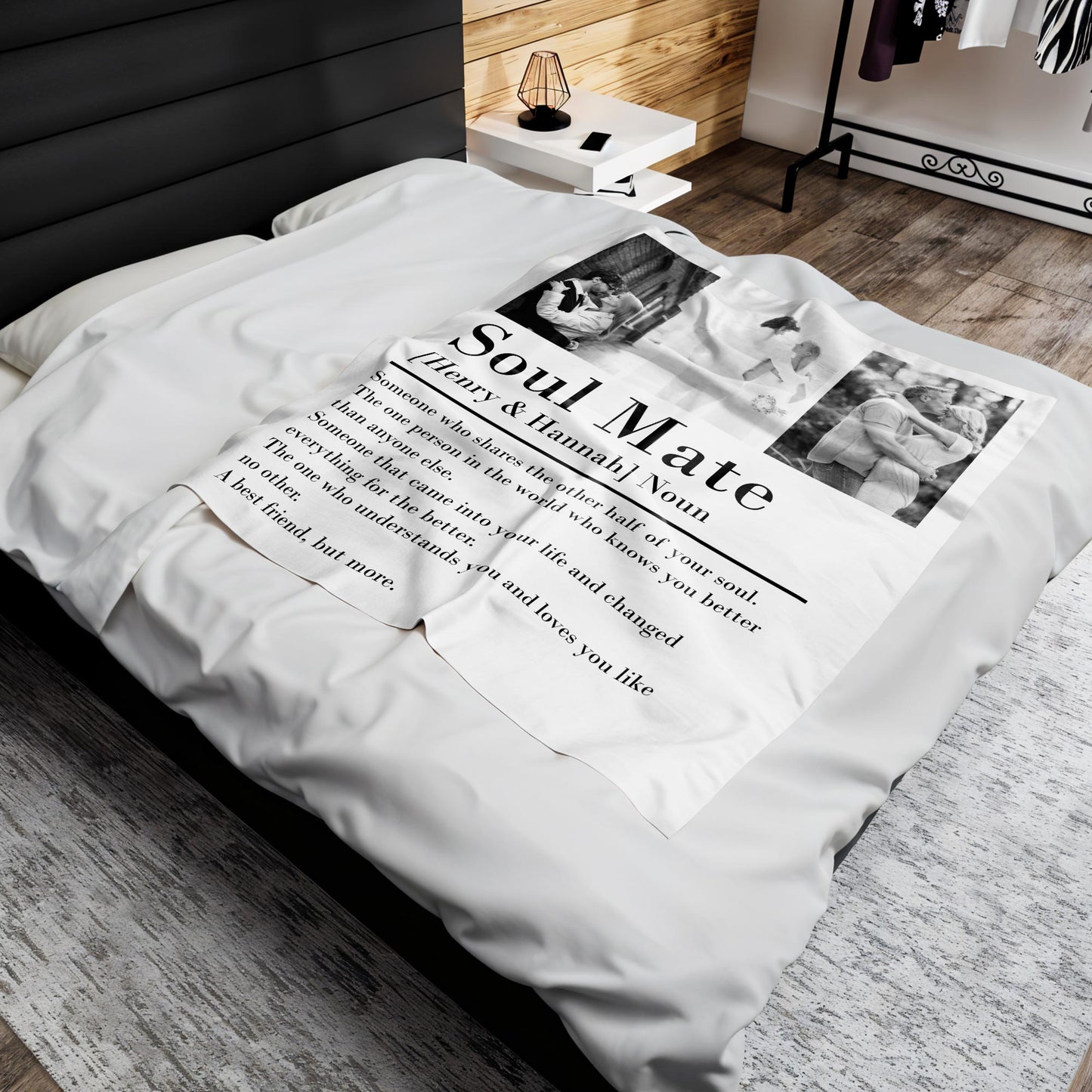 Soul Mate Definition Custom Throw Blanket