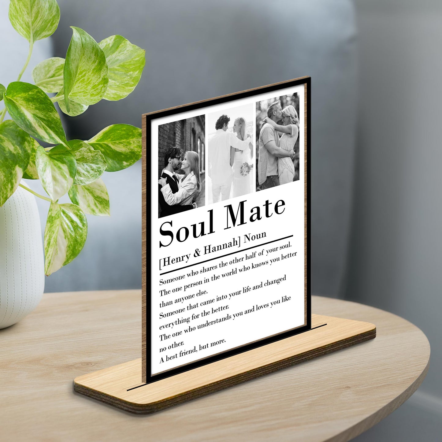 Soul Mate Definition Photo Collage Personalized Plaque