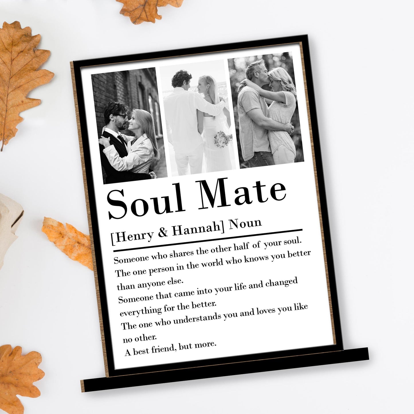 Soul Mate Definition Photo Collage Personalized Plaque