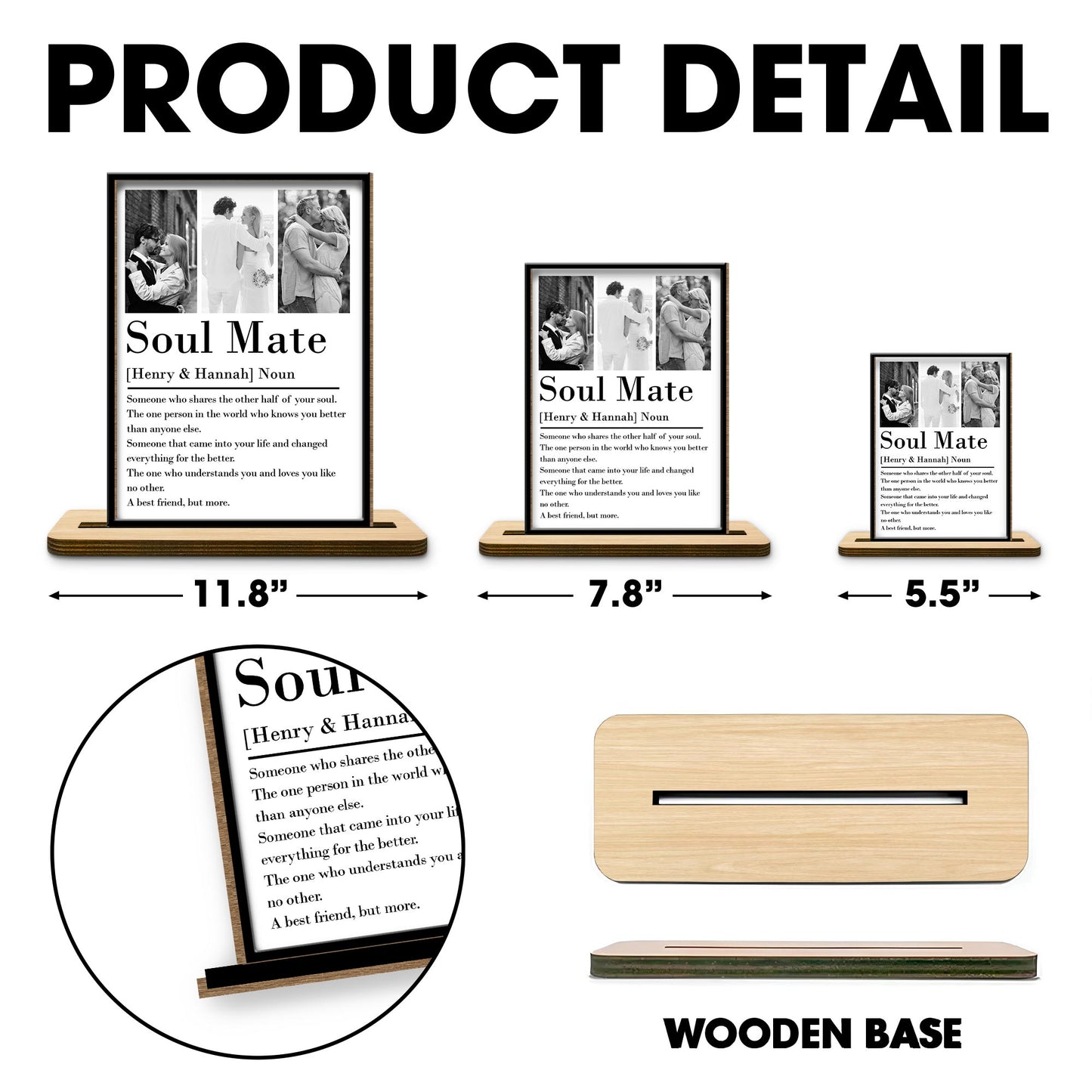 Soul Mate Definition Photo Collage Personalized Plaque