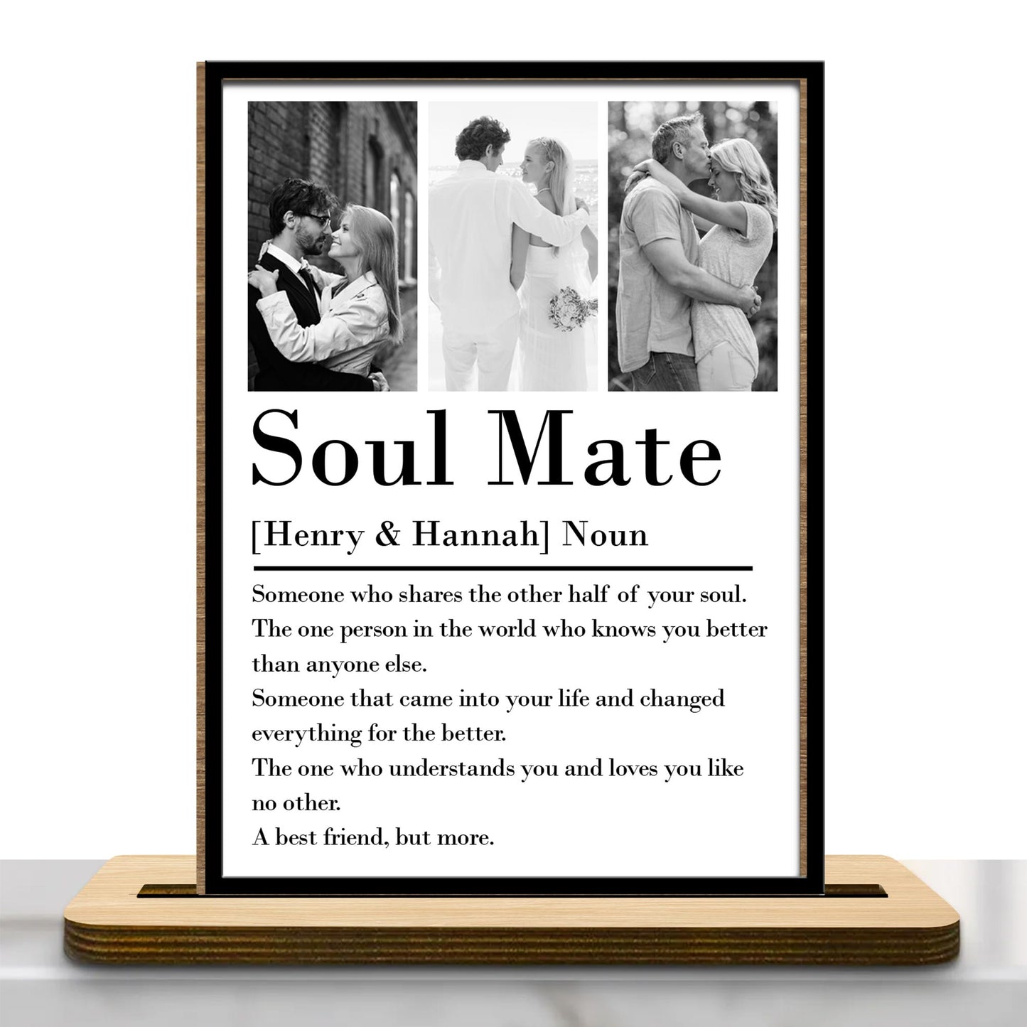 Soul Mate Definition Photo Collage Personalized Plaque