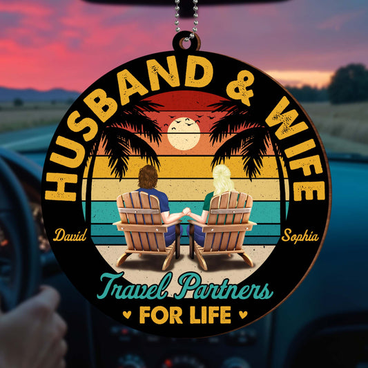 Husband And Wife Travel Partners For Life Ornament