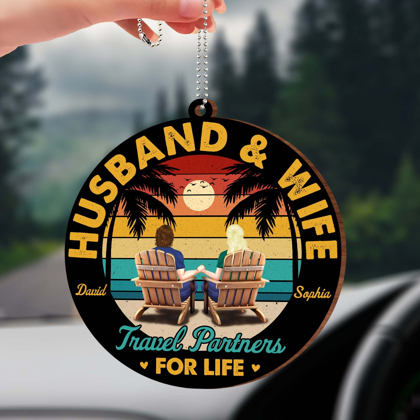 Husband And Wife Travel Partners For Life Ornament