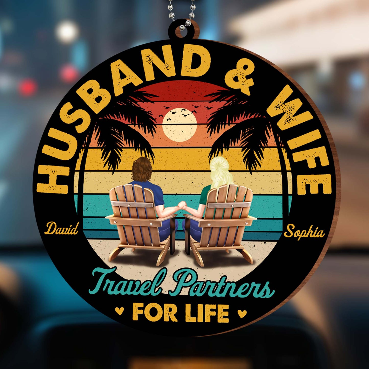 Husband And Wife Travel Partners For Life Ornament