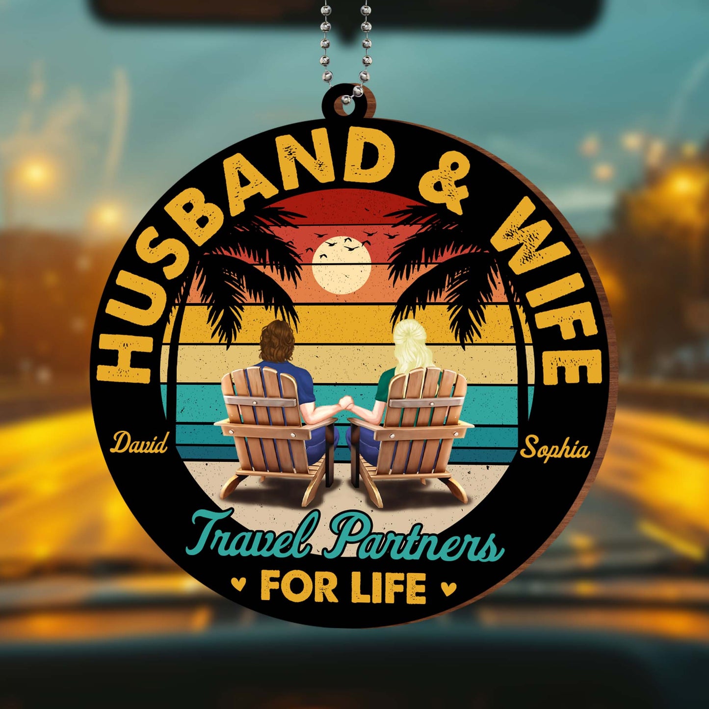 Husband And Wife Travel Partners For Life Ornament