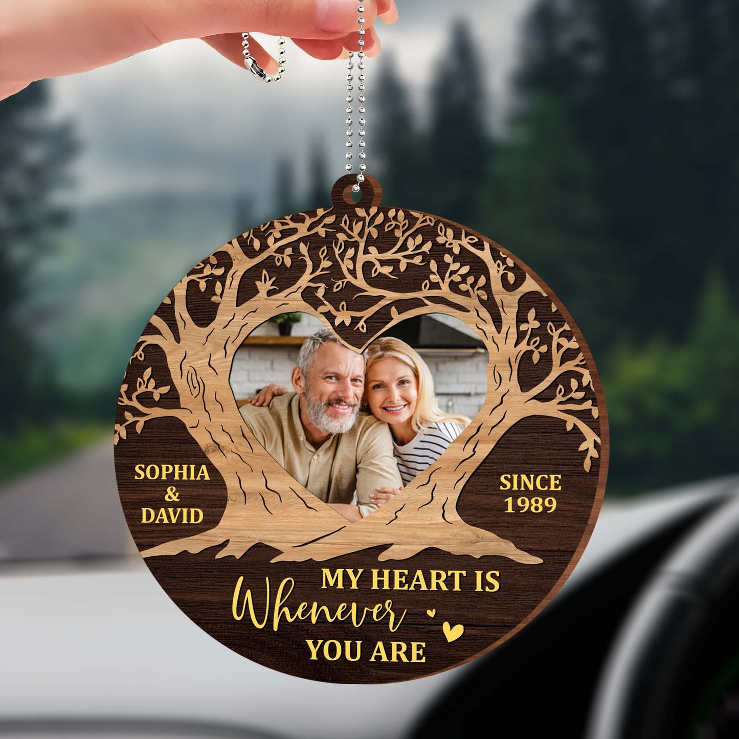 My Heart Is Wherever You Are Tree and Heart Design