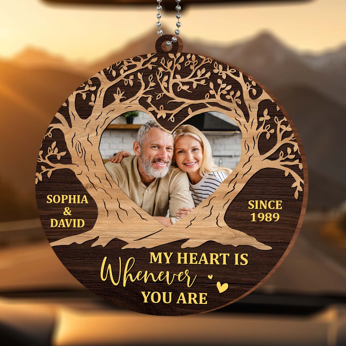 My Heart Is Wherever You Are Tree and Heart Design