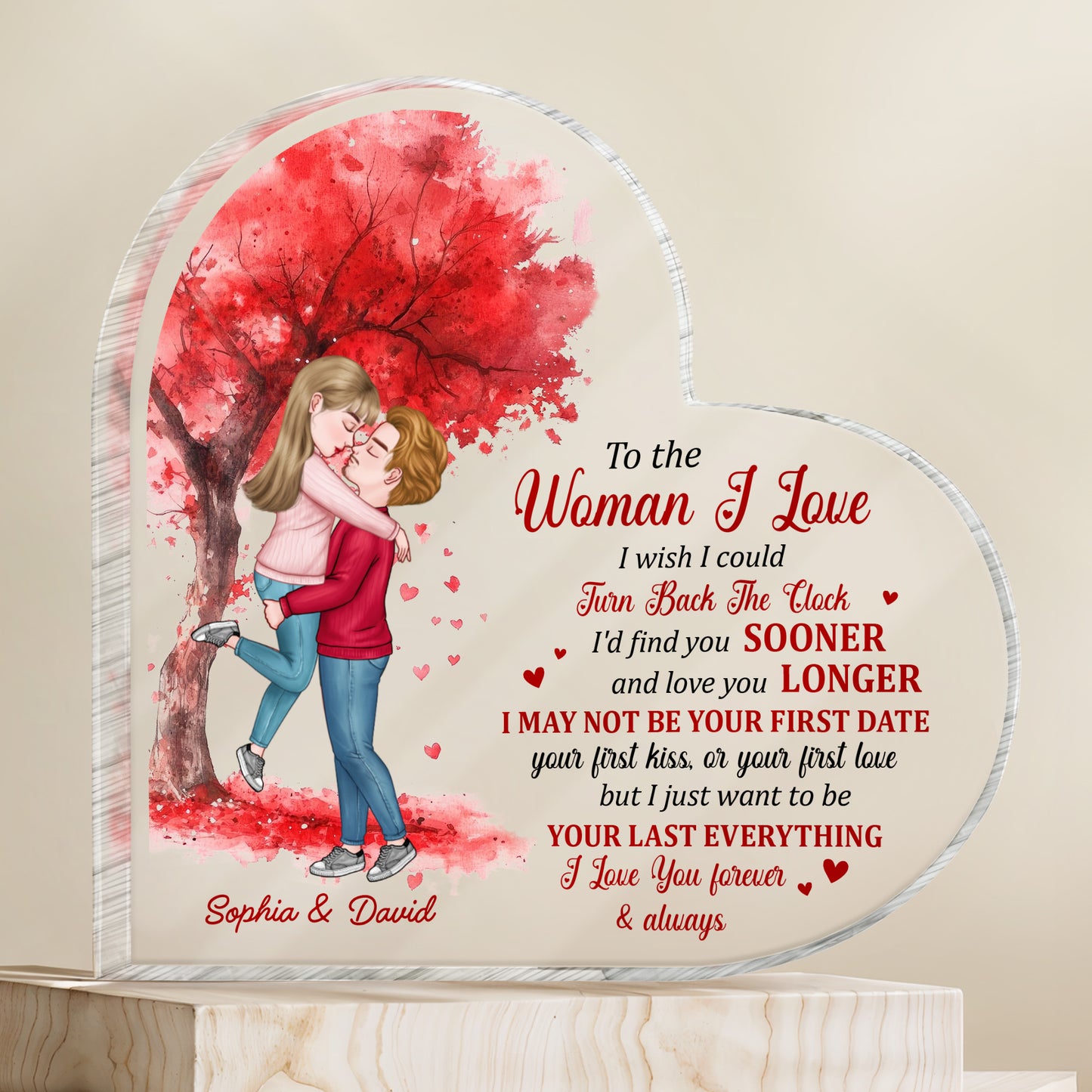 To The Woman I Love, Turn Back The Clock Romantic Heart Tree Design